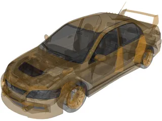 Mitsubishi Lancer Evolution IX MR (2005) 3D Model preview