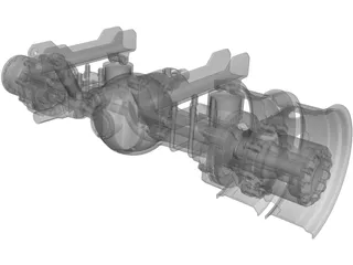 Truck Axle 3D Model preview