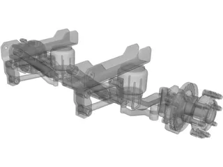 Suspension Front Truck 3D Model preview