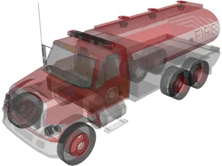 Fire Department Tanker 3D Model preview