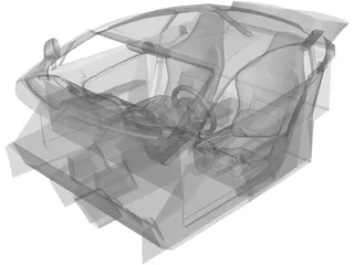 Aston Martin V12 Vantage Interior (2010) 3D Model preview
