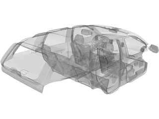 Jeep Grand Cherokee SRT 8 Interior (2008) 3D Model preview