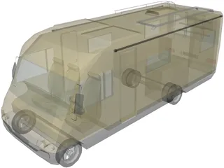 Hymer Camper 3D Model preview