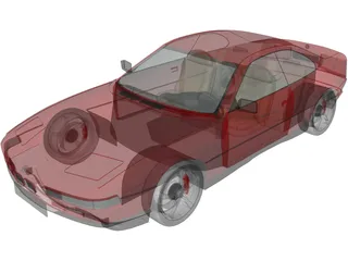 BMW 850i 3D Model preview