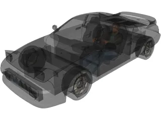 Toyota MR2 (1990) 3D Model preview