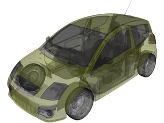 Citroen C2 3D Model preview