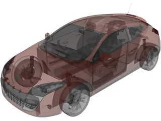 Renault Megane Coupe 3D Model preview