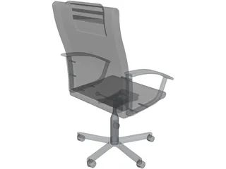 Leather Office Chair 3D Model preview