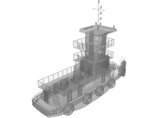 Empurrador Naval Norte 3D Model preview