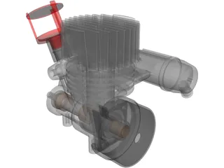 Kyosho GP11 RC Engine 3D Model preview