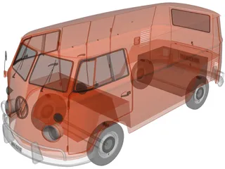 Volkswagen Transporter T1 3D Model preview