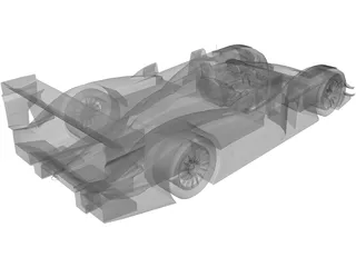 Audi R8 LeMans 3D Model preview