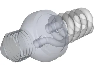 CFL Lamp 3D Model preview