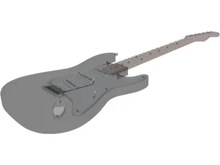Fender Stratocaster Guitar 3D Model preview