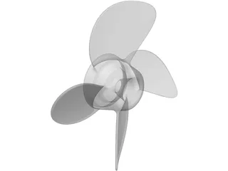 Propeller 4 Blade 3D Model preview