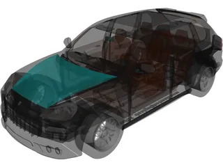 Porsche Cayenne Turbo S (2009) 3D Model preview