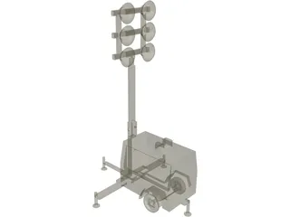 Light Tower 3D Model preview
