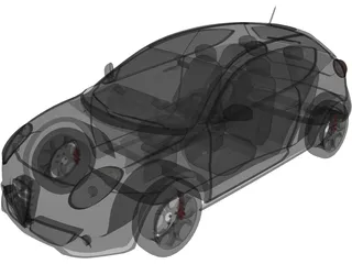 Alfa Romeo Mito 3D Model preview