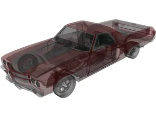Chevrolet El Camino SS 454 (1970) 3D Model preview