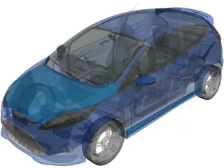 Ford Fiesta Zetec S (2009) 3D Model preview