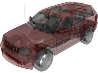Jeep Grand Cherokee SRT8 (2009) 3D Model preview