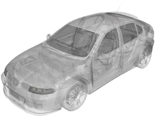 Seat Leon Cupra 3D Model preview