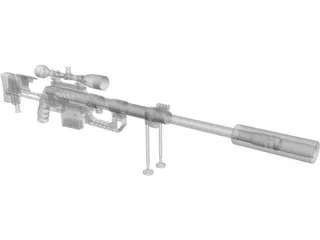 CheyTac M-200 Intervention 3D Model preview