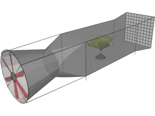 Wind Tunnel 3D Model preview