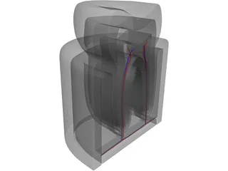 Tooth Cutaway 3D Model preview