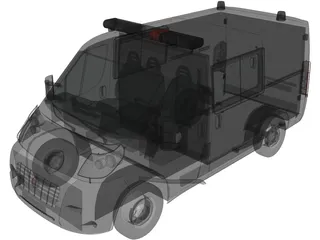 Fiat Ducato Police 3D Model preview