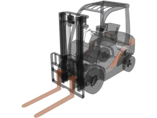 Forklift Toyota 3D Model preview