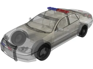 Chevrolet Impala Police Car (2003) 3D Model preview