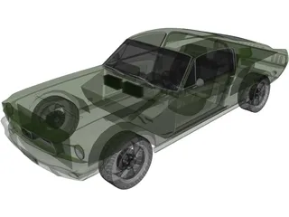 Ford Mustang Bullit (1967) 3D Model preview