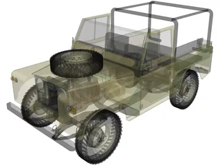 Land Rover Series IIa 88 3D Model preview