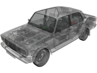 Vaz 2107 3D Model preview