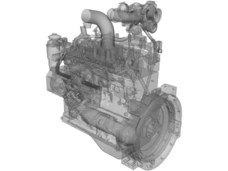 Cummins B3.3TAA Engine 3D Model preview