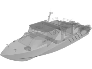 Fire Rescue Crew Boat 3D Model preview