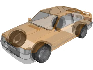 Ford Escort MK4 3D Model preview