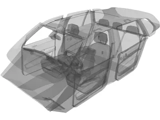 Interior BMW X5 M (2011) 3D Model preview