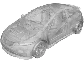 Honda Civic 3-door 3D Model preview