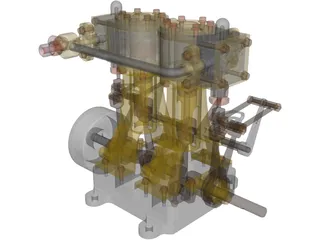 Steam Engine JLS-13-2 3D Model preview