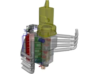 Dragster Engine 3D Model preview