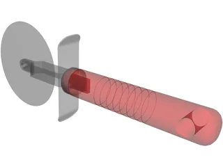 Pizza Cutter 3D Model preview