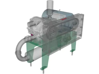 Vacuum Pump 3D Model preview