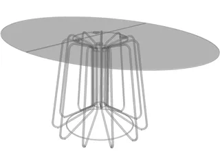 Zanotta Big Wire Elipse Table 3D Model preview