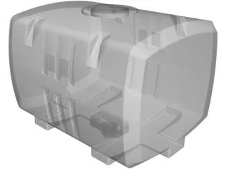 Water Tank Square 100 Gallon 3D Model preview
