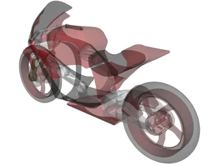 Motorcycle Concept 3D Model preview