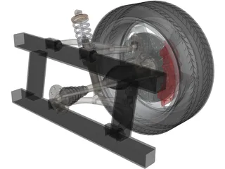 Suspension Vehicle 3D Model preview