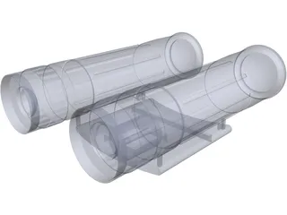 Binoculars Mini 3D Model preview