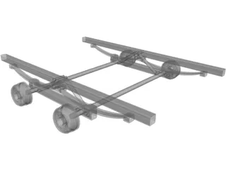 Trailer Suspension Chassis 3D Model preview
